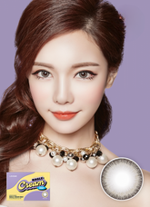 Lensme Louis Shine Bagle Cream Gray Monthly Circle Lenses (2 Pack)